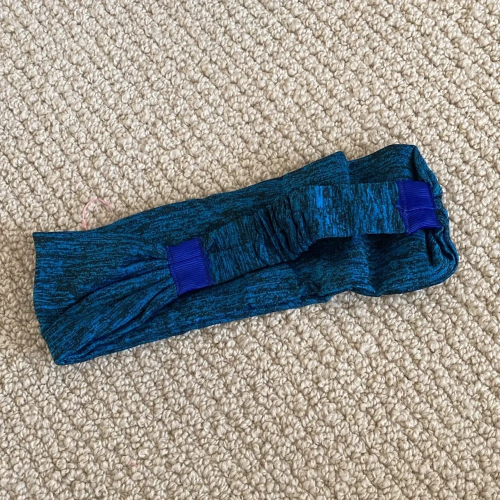 NEW Women’s Activewear Headband Dark Blue Heathered Stretchy One Size Athletic